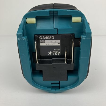 ЗЗ MAKITA マキタ 18V 100ｍｍ 充電式ディスクグラインダー 取説付 バッテリ・充電器なし GA408D ブルー