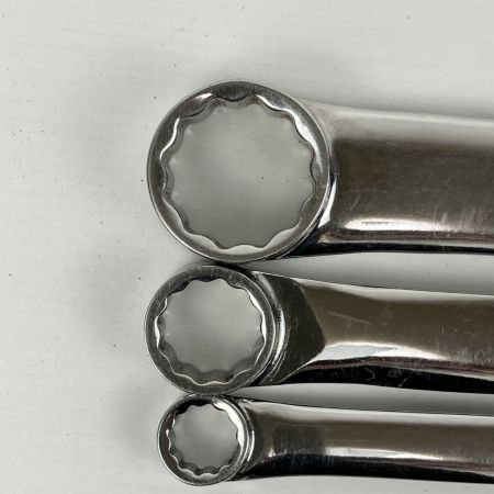 ЗЗ Snap-on スナップオン ロングストレートメガネレンチ 3本組 本体のみ XDHFM810/XDHFM1214/XDHFM1719 シルバー