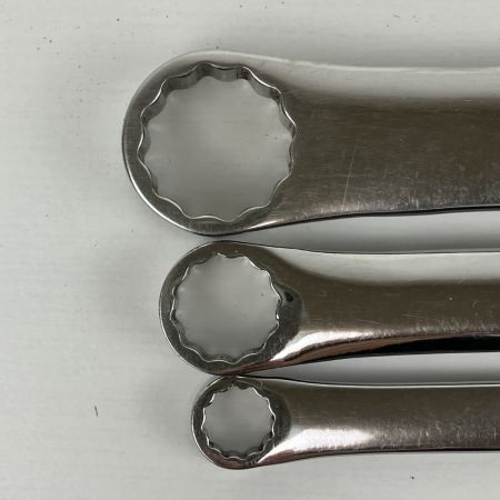 ЗЗ Snap-on スナップオン ロングストレートメガネレンチ 3本組 本体のみ XDHFM810/XDHFM1214/XDHFM1719 シルバー