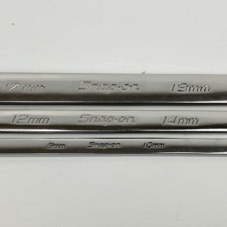 ЗЗ Snap-on スナップオン ロングストレートメガネレンチ 3本組 本体のみ XDHFM810/XDHFM1214/XDHFM1719 シルバー
