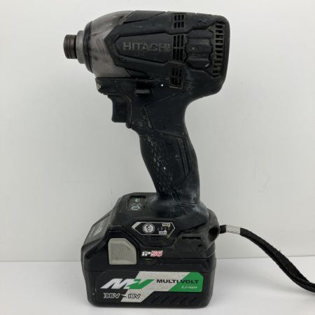 ЗЗ HITACHI 日立 36V 充電式インパクトドライバ 充電器 バッテリー×2 ケース付 WH36DA ブラック