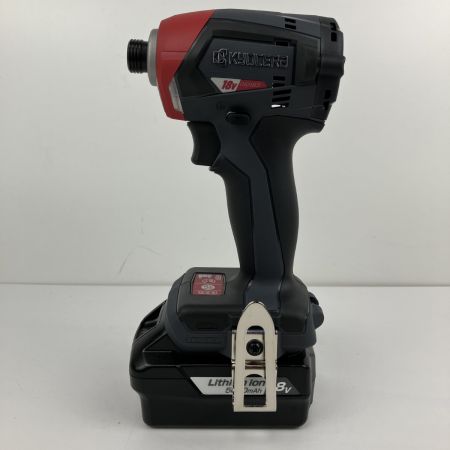 ЗЗ KYOCERA キョウセラ 18v インパクトドライバ バッテリーx2 充電器 ケース付 DID183L5 レッド×ブラック