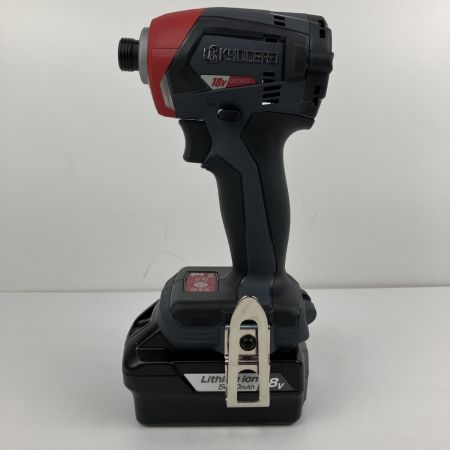 ЗЗ KYOCERA キョウセラ 18v インパクトドライバ バッテリーx2 充電器 ケース付 DID183L5 レッド×ブラック