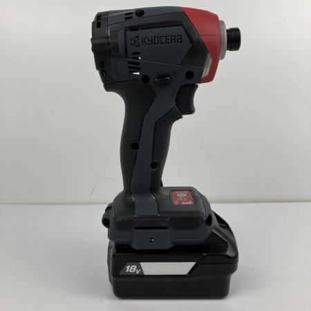 ЗЗ KYOCERA キョウセラ 18v インパクトドライバ バッテリーx2 充電器 ケース付 DID183L5 レッド×ブラック