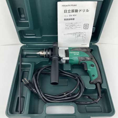 ЗЗ HITACHI 日立 100V 16mm 振動ドリル ハンドル ケース付 DV16V グリーン