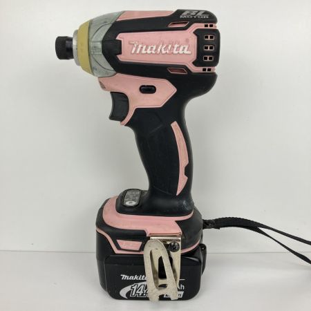 ЗЗ MAKITA マキタ 14.4V 充電式インパクトドライバ 充電器 バッテリー×2 ケース付 TD136D ピンク
