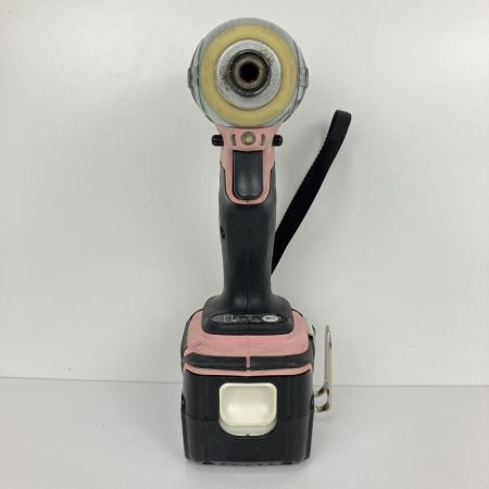 ЗЗ MAKITA マキタ 14.4V 充電式インパクトドライバ 充電器 バッテリー×2 ケース付 TD136D ピンク