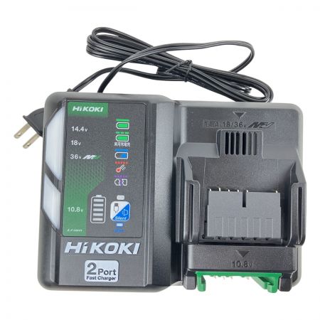  HiKOKI ハイコーキ 100V 2ポート急速充電器 10.8/14.4/18/36V 本体のみ UC18YDML ブラック×グリーン