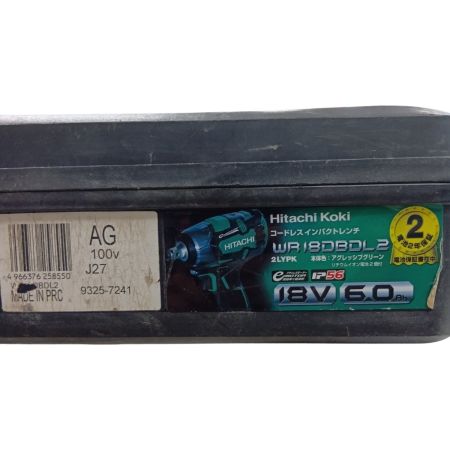 HITACHI 日立 WR18DBDL2 グリーン 工具 電動工具 インパクトレンチ 程度C 充電池1個・ケース付 コードレス式 12.7mm 18v 6.0Ah 270708 キズ・ヨゴレ有