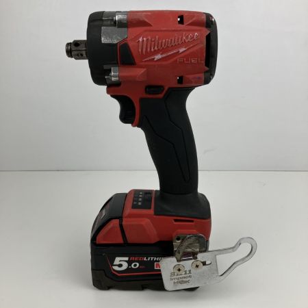  Milwaukee 18v インパクトレンチ バッテリーx2 充電器 ケース付 M18FIW212 レッド×ブラック