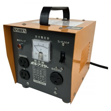 ЗЗ KISHIDEN 200v→100v 変圧器　ボルマスター Y-2000W オレンジ