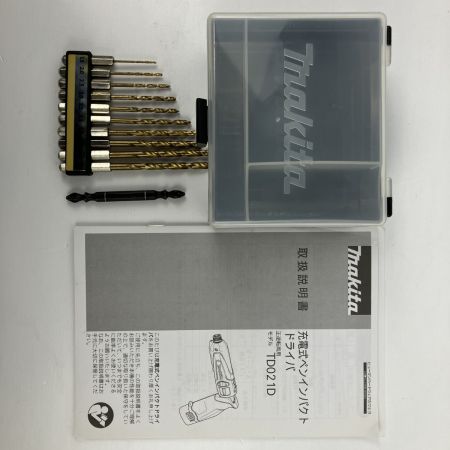 ЗЗ MAKITA マキタ 7.2v ペンインパクトドライバ バッテリーx1 充電器 ビット ケース付 TD021D ブルー