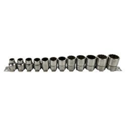 ЗЗ Snap-on スナップオン 12pc 12角 差込角9.5mm ソケットホルダー付 FM8 FM9 FM10 FM11 FM12 FM13 FM14 FM15 FM16 FM17 FM18 FM19 シルバー Cランク