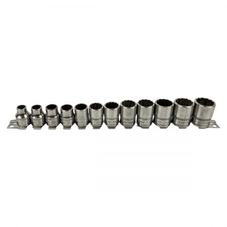  Snap-on スナップオン 12pc 12角 差込角9.5mm ソケットホルダー付 FM8 FM9 FM10 FM11 FM12 FM13 FM14 FM15 FM16 FM17 FM18 FM19 シルバー