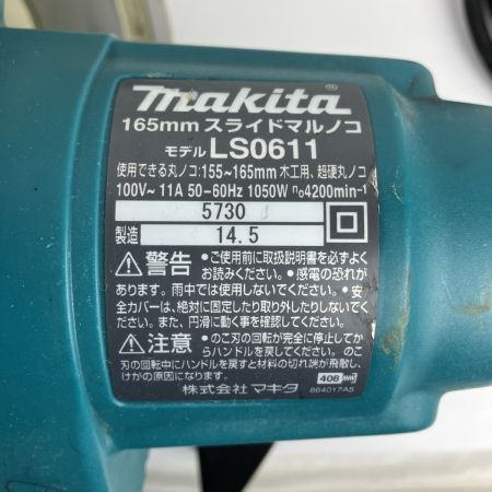 ЗЗ MAKITA マキタ 100v 165mm スライド丸のこ LS0611 ブルー