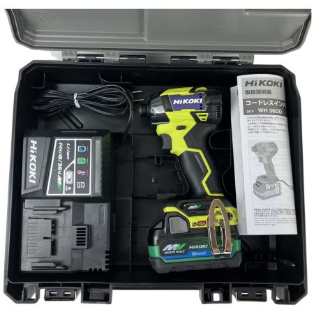 ЗЗ HiKOKI ハイコーキ 36v インパクトドライバ バッテリーx1 充電器 ケース付 WH36DD スパイダーイエロー