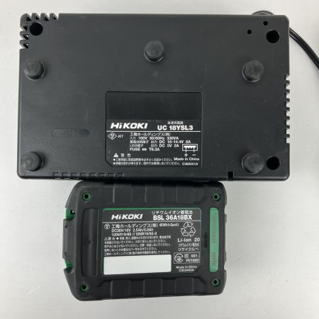 ЗЗ HiKOKI ハイコーキ 36v インパクトドライバ バッテリーx1 充電器 ケース付 WH36DD スパイダーイエロー