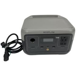 ЗЗ EcoFlow 100V ポータブルバッテリー ACアダプタ付 EFR600 RIVER2 ブラック Bランク