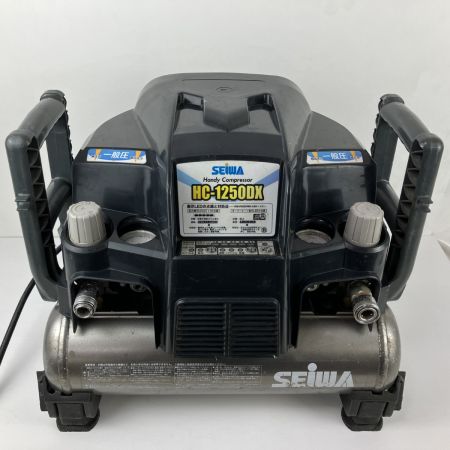 ЗЗ SEIWA 100v 9L 常圧2口 コンプレッサー HC-1250DX ブラック
