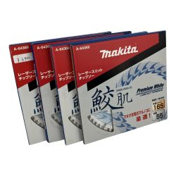 ЗЗ MAKITA マキタ 165mm 55p レーザースリットチップソー 鮫肌 4枚セット A-64369 ホワイト Sランク