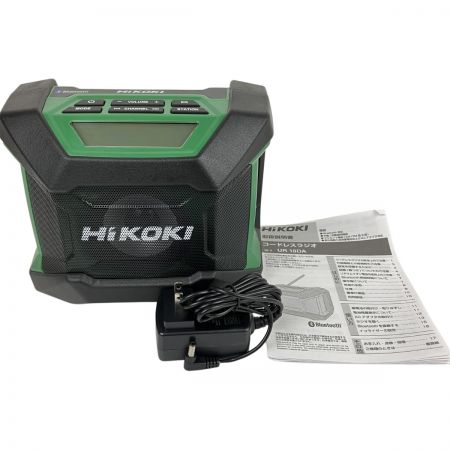 ЗЗ HiKOKI ハイコーキ 14.4/18V 充電式ラジオ ACアダプタ・外箱付 UR18DA グリーン