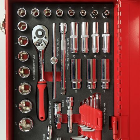 ЗЗ ASTRO PRODUCTS アストロプロダクツ 2段引き出し 74点 ツールセット セット品完備 TS194 レッド