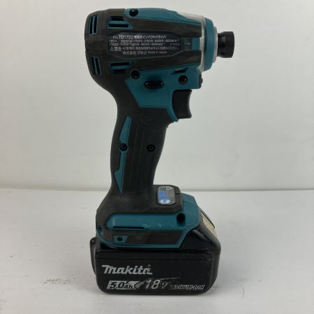ЗЗ MAKITA マキタ 18v インパクトドライバ バッテリーx1 交換用リング付 TD172D ブルー