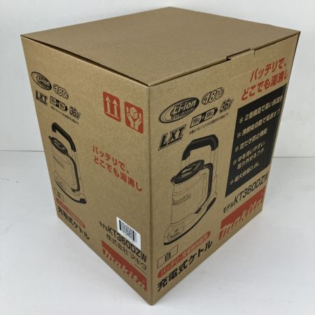 ЗЗ MAKITA マキタ 18v+18v 充電式ケトル 取説 外箱付 ※バッテリー、充電器無し KT360DZW ホワイト