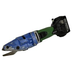 ЗЗ SANWA 18v 横葺カッター バッテリーx1付 SL-18 ブルー×グリーン Cランク