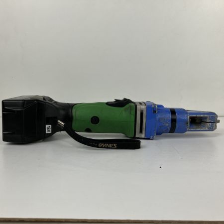 ЗЗ SANWA 18v 横葺カッター バッテリーx1付 SL-18 ブルー×グリーン