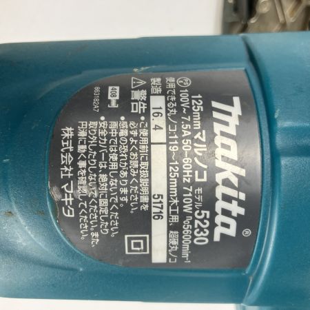 ЗЗ MAKITA マキタ 100v 125mm 丸のこ 5230 ブルー