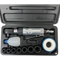 ЗЗ 藤原産業 9.5mm 常圧 エアラチェット ソケット 取説 ケース付 ARW-315K シルバー Bランク