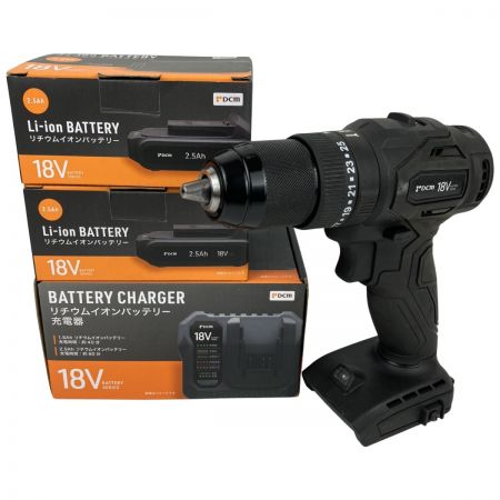 ЗЗ DCM ディーシーエム 18V 40N・m 充電式ドライバドリル 充電器 バッテリー×2付 VD-18D ブラック