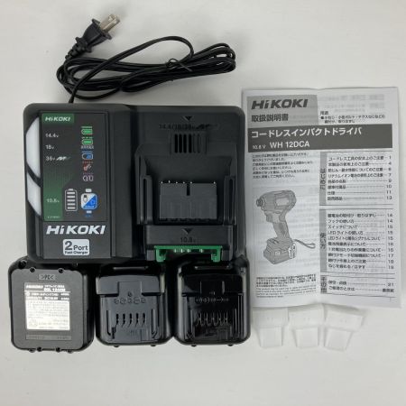 ЗЗ HiKOKI ハイコーキ 10.8v ホダカ限定色 充電式インパクトドライバ 充電器 バッテリー×3付 WH12DCA ブラック×ゴールド
