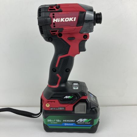 ЗЗ HiKOKI ハイコーキ 36v 充電式インパクトドライバ  充電器 バッテリー×2 ケース付 WH36DD レッド