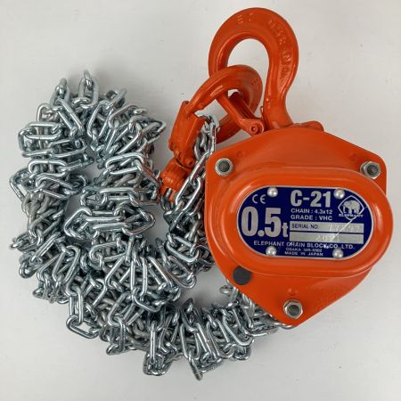 ЗЗ ELEPHANT エレファント 0.5t チェーンブロック 本体のみ C-21 オレンジ