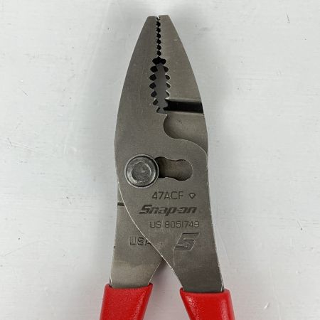 ЗЗ Snap-on スナップオン コンビネーションスリップジョイントプライヤー 本体のみ 47ACF レッド