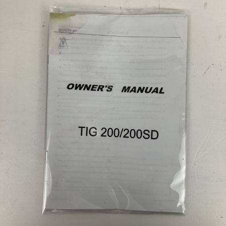 ЗЗ SUPER 100v/200v TIG アーク溶接機 クリップ 取説付 TIG-200SD ブラック
