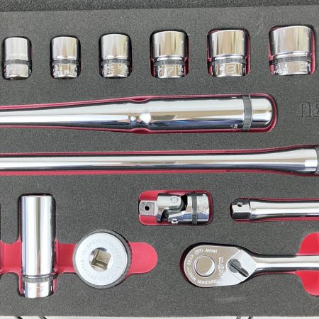 ЗЗ nepros 差込角9.5ｍｍ ソケットレンチセット 26点 ケース付 NTB3X26AZ シルバー