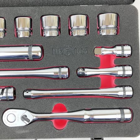 ЗЗ nepros 差込角9.5ｍｍ ソケットレンチセット 26点 ケース付 NTB3X26AZ シルバー