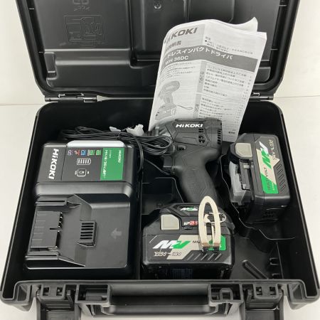 ЗЗ HiKOKI ハイコーキ 36V インパクトドライバ 充電器 バッテリー×2 ケース付 WH36DC ブラック