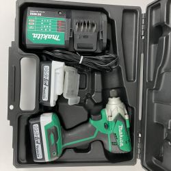 ЗЗ MAKITA マキタ 14.4v インパクトドライバ バッテリーx2 充電器 ケース付 M697D グリーン Cランク