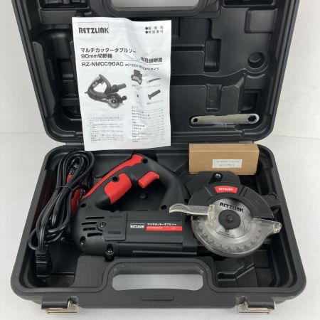 ЗЗ RETZ 100V 90mm デュアルソー マルチカッターダブルソー 取説 ケース付 RZ-NMCC90AC ブラック×レッド