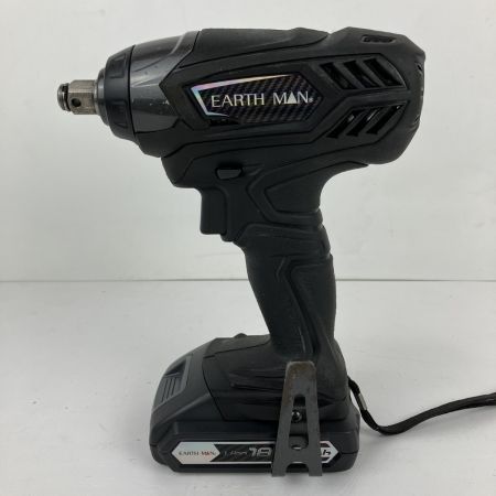 ЗЗ EARTH MAN アースマン 18v インパクトレンチ バッテリーx1 充電器 ケース付 IW-180LiA ブラック
