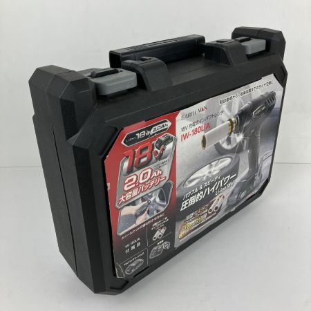 ЗЗ EARTH MAN アースマン 18v インパクトレンチ バッテリーx1 充電器 ケース付 IW-180LiA ブラック