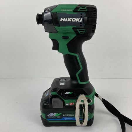 ЗЗ HiKOKI ハイコーキ (2)36v インパクトドライバ バッテリーx2 充電器 ケース付 WH36DD ブラック×グリーン