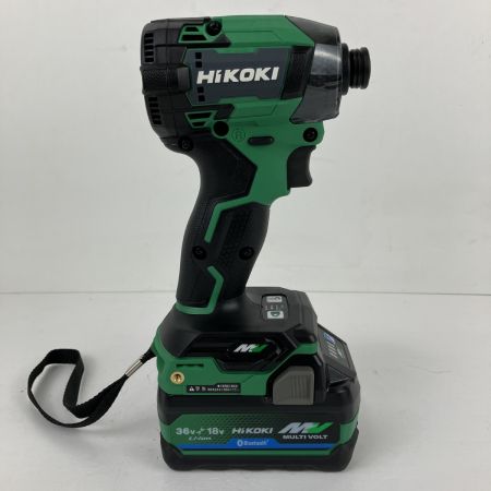 ЗЗ HiKOKI ハイコーキ (2)36v インパクトドライバ バッテリーx2 充電器 ケース付 WH36DD ブラック×グリーン