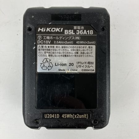 ЗЗ HiKOKI ハイコーキ 36v インパクトドライバ バッテリーx1付 WH36DC グリーン