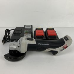 ЗЗ Panasonic パナソニック 18v 100mm ディスクグラインダー バッテリーx2 充電器付 EZ46A1 ブラック×ホワイト Bランク