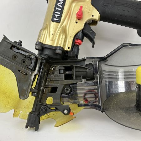 ЗЗ HITACHI 日立 65mm 高圧 エア釘打ち機 ケース付 NV65HMC ゴールド×ブラック